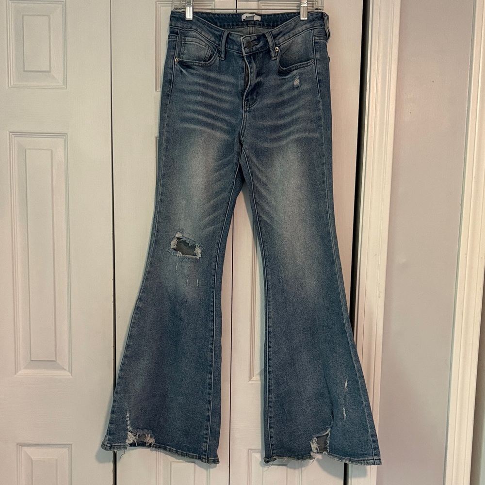 Flared Blue Jeans